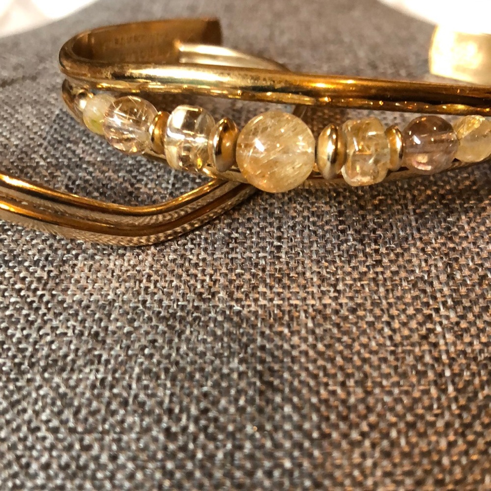 Two beautiful cuff bracelets in brass by Sergio Lub